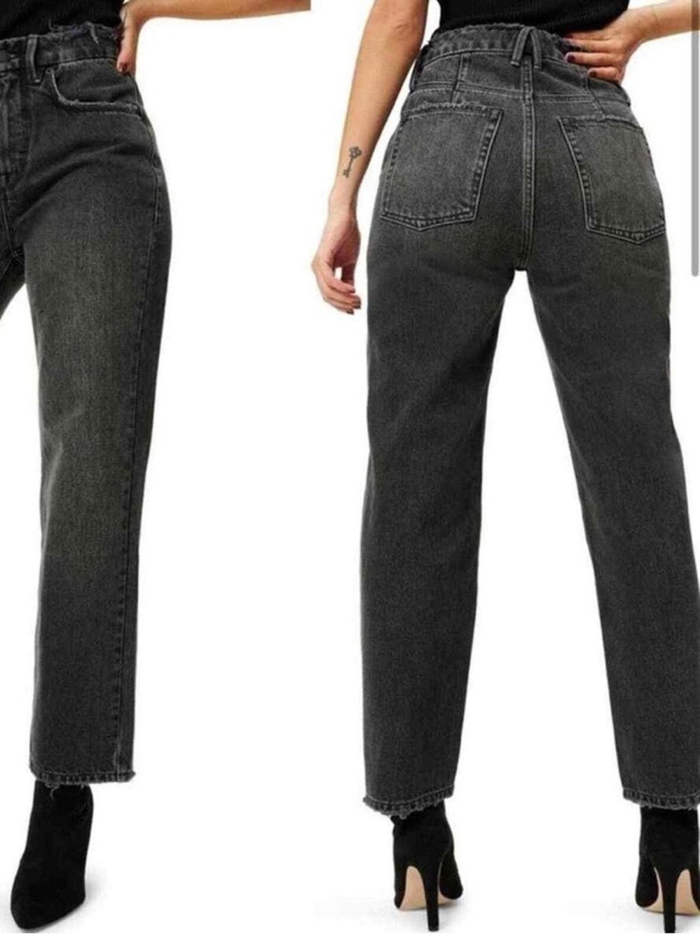Good American Women’s Jeans Rustic Black Size 6 / 28 Good American Good Curve